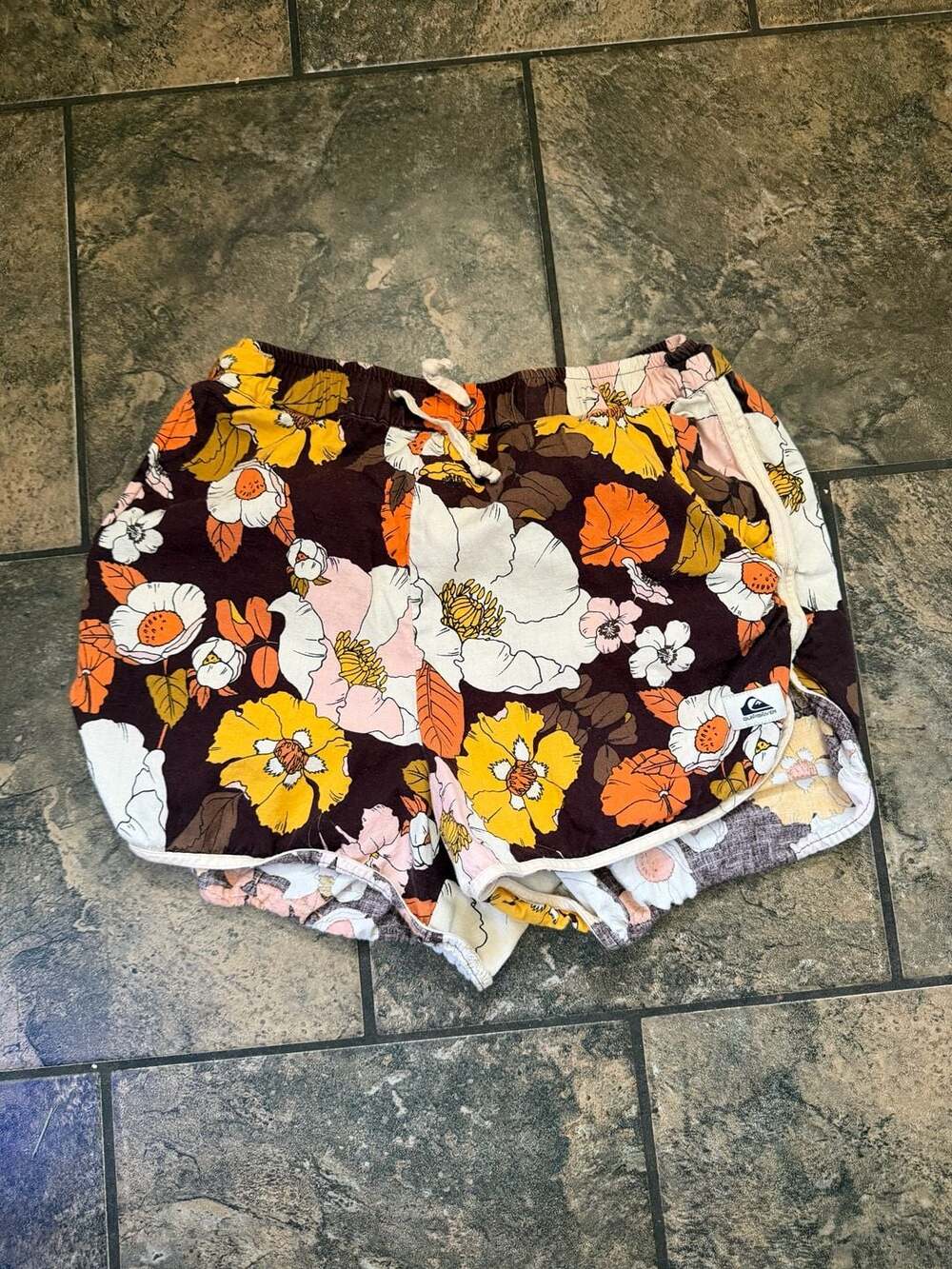 Quiksilver Floral Print Beach Lounge Shorts Women's Small